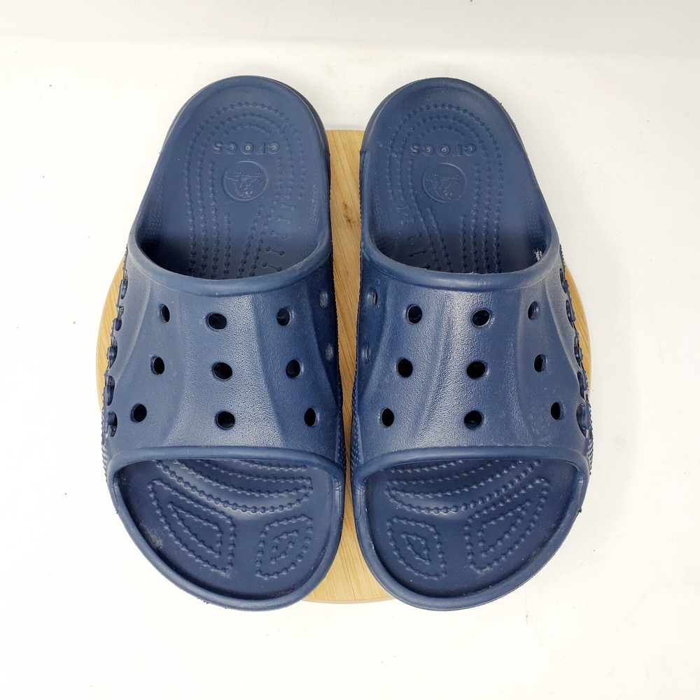 Crocs Baya‎ Slide Sandals Womens 9 Blue Slip On Shoes Pool Beach - Picture 4 of 12
